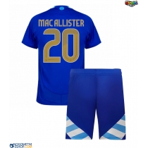 Otroški Nogometni dresi Argentina Alexis Mac Allister #20 Gostujoči Copa America 2024 Kratek Rokav (+ Kratke hlače)